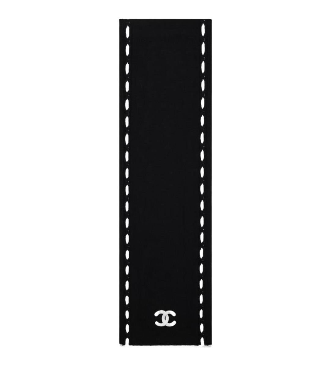 CHANEL Черный шарф, фото 1
