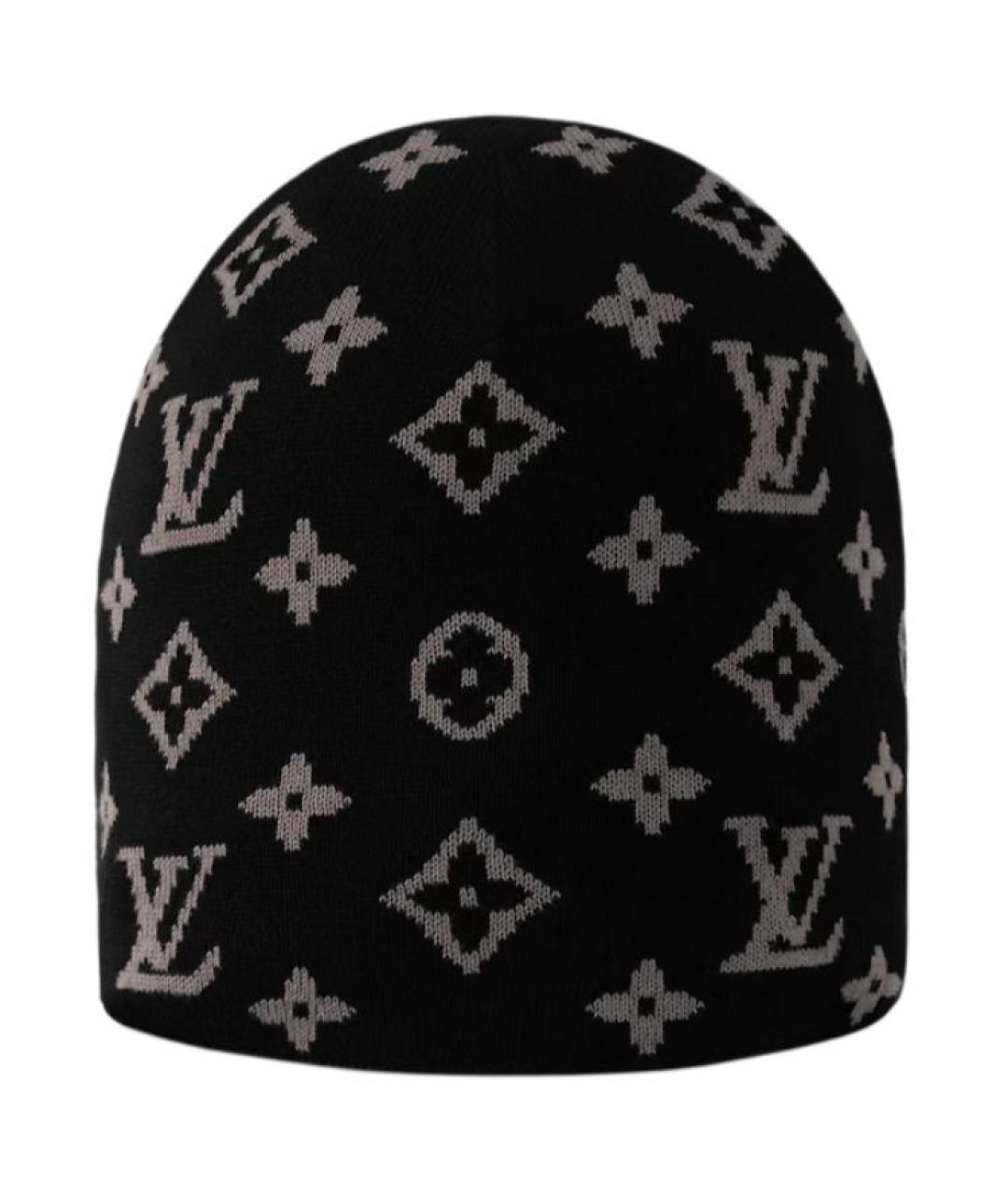 LOUIS VUITTON Черная хлопковая шапка, фото 2