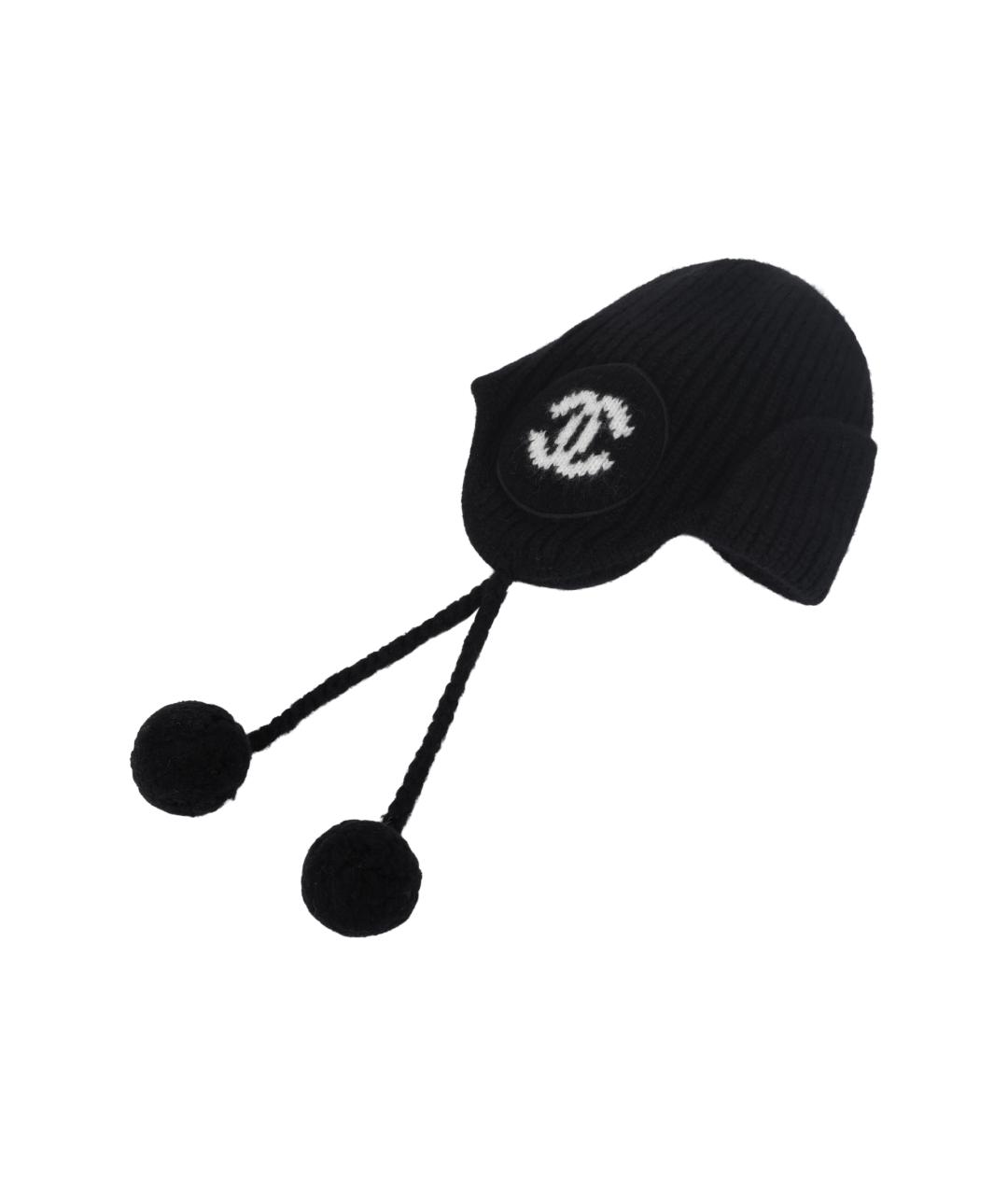 CHANEL Черная шапка, фото 3