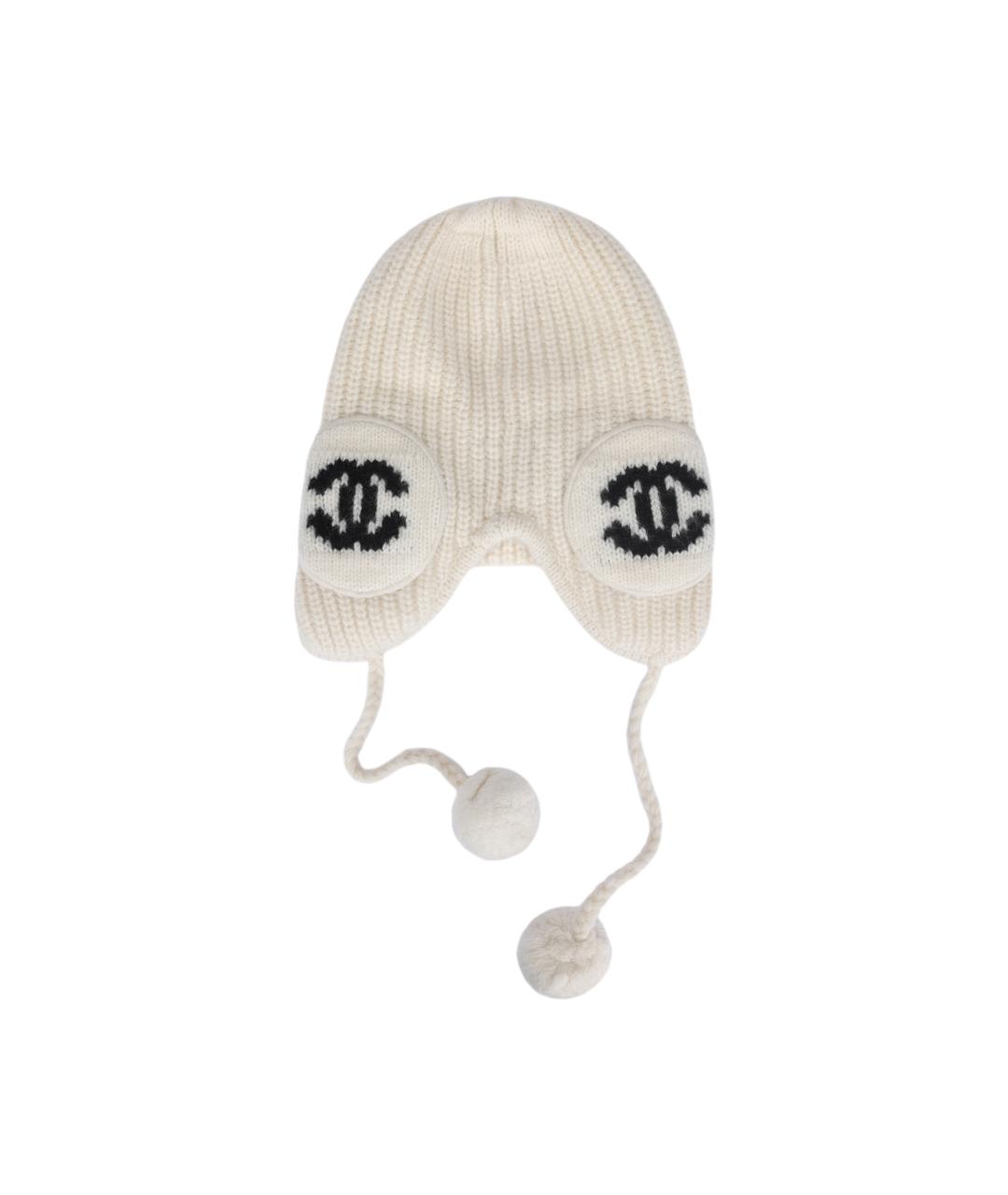 CHANEL Бежевая шапка, фото 4