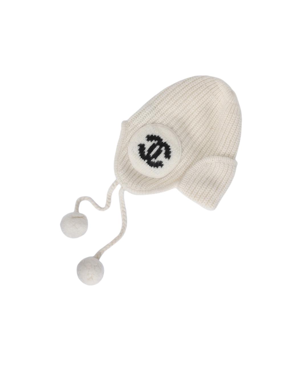 CHANEL Бежевая шапка, фото 3