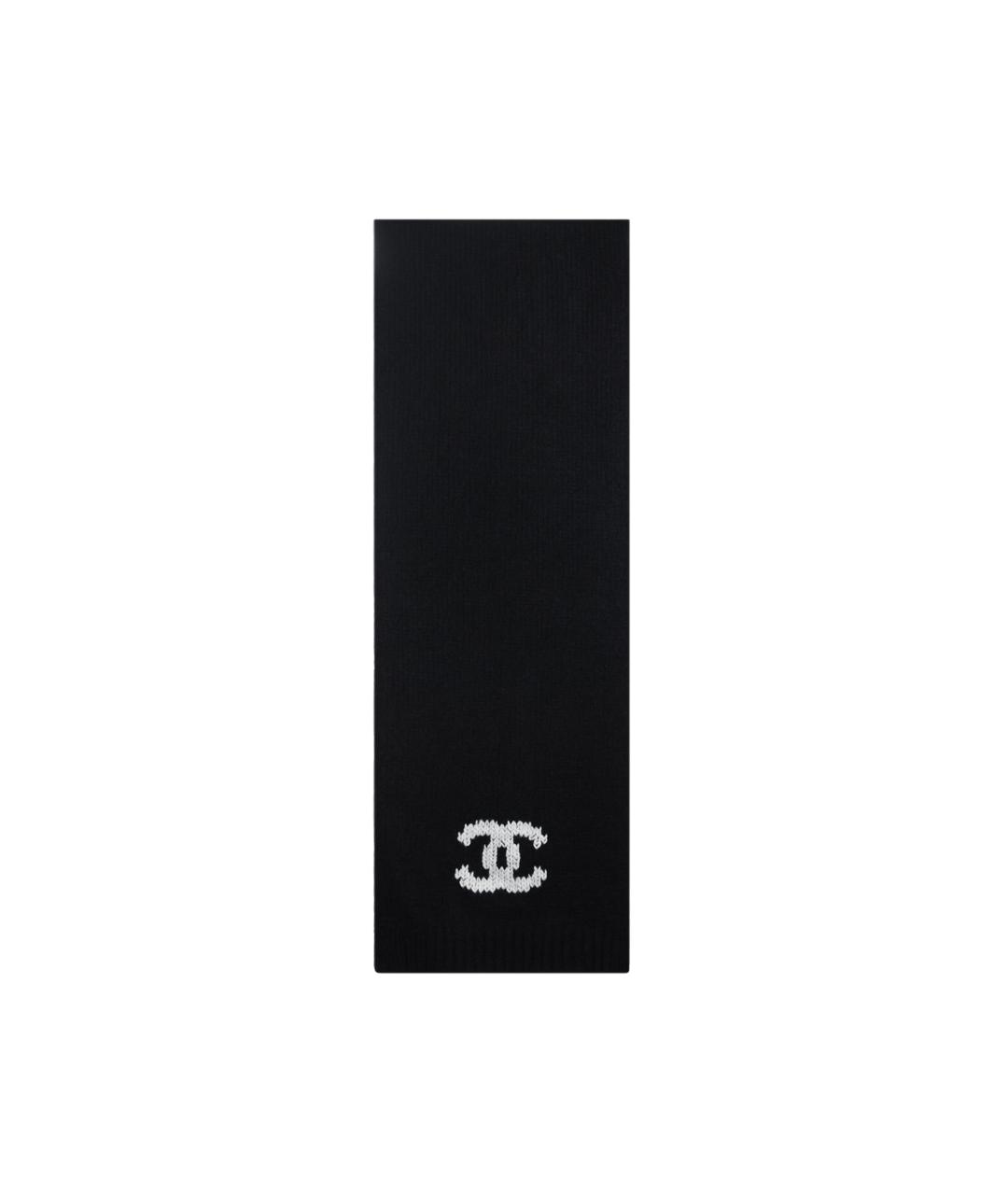 CHANEL Черный шарф, фото 3