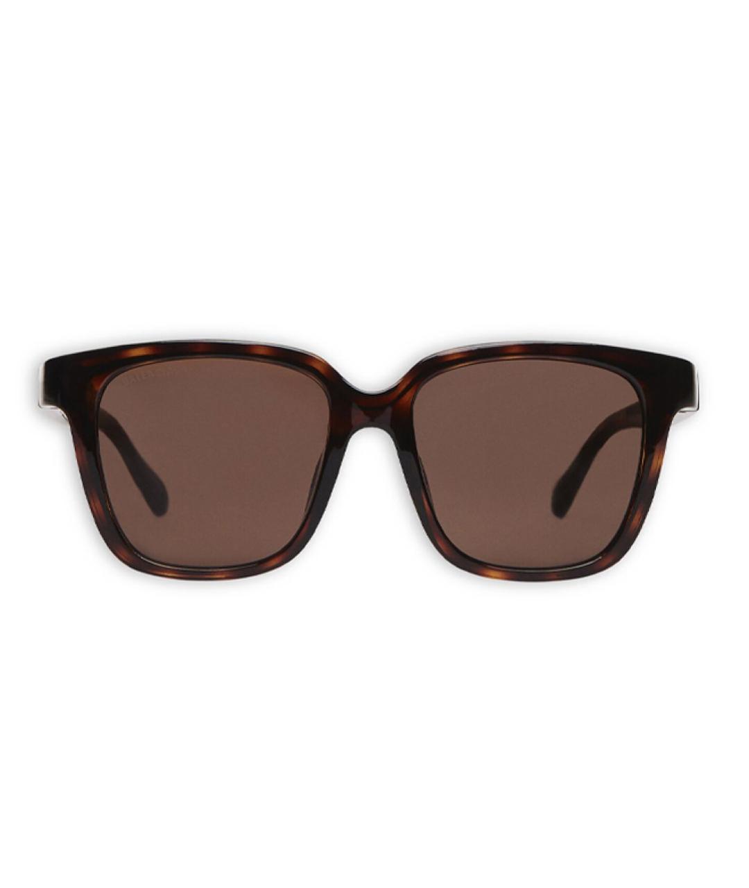 BALENCIAGA Коричневые пластиковые солнцезащитные очки, фото 1