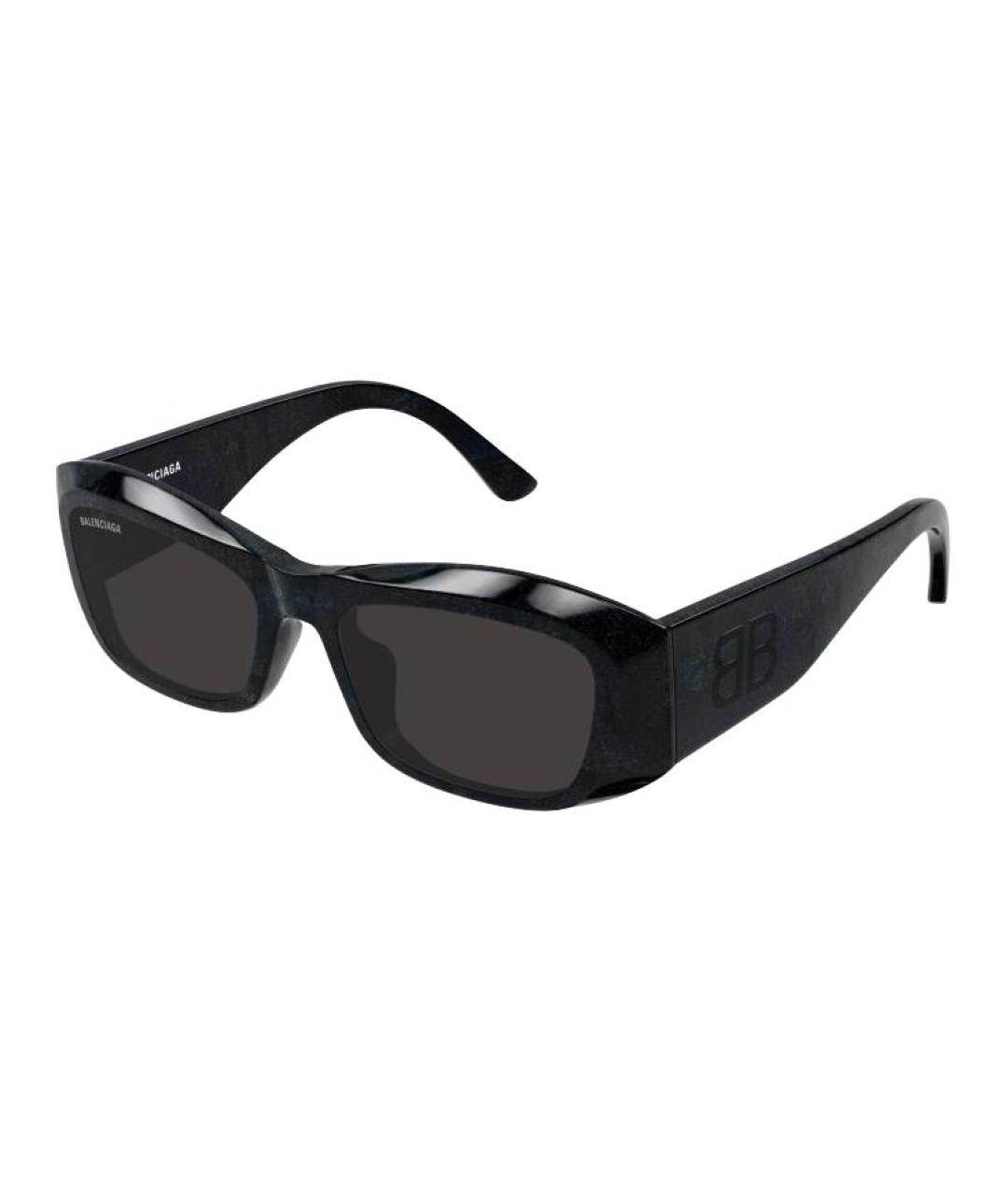 BALENCIAGA Черные пластиковые солнцезащитные очки, фото 1