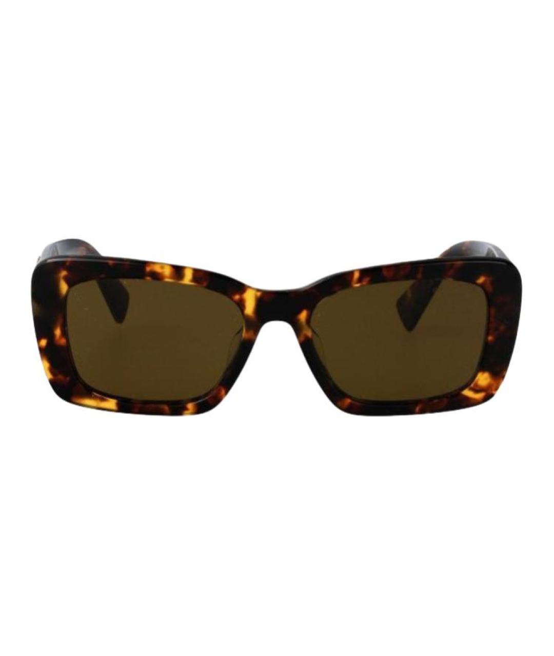 MIU MIU Коричневые пластиковые солнцезащитные очки, фото 2