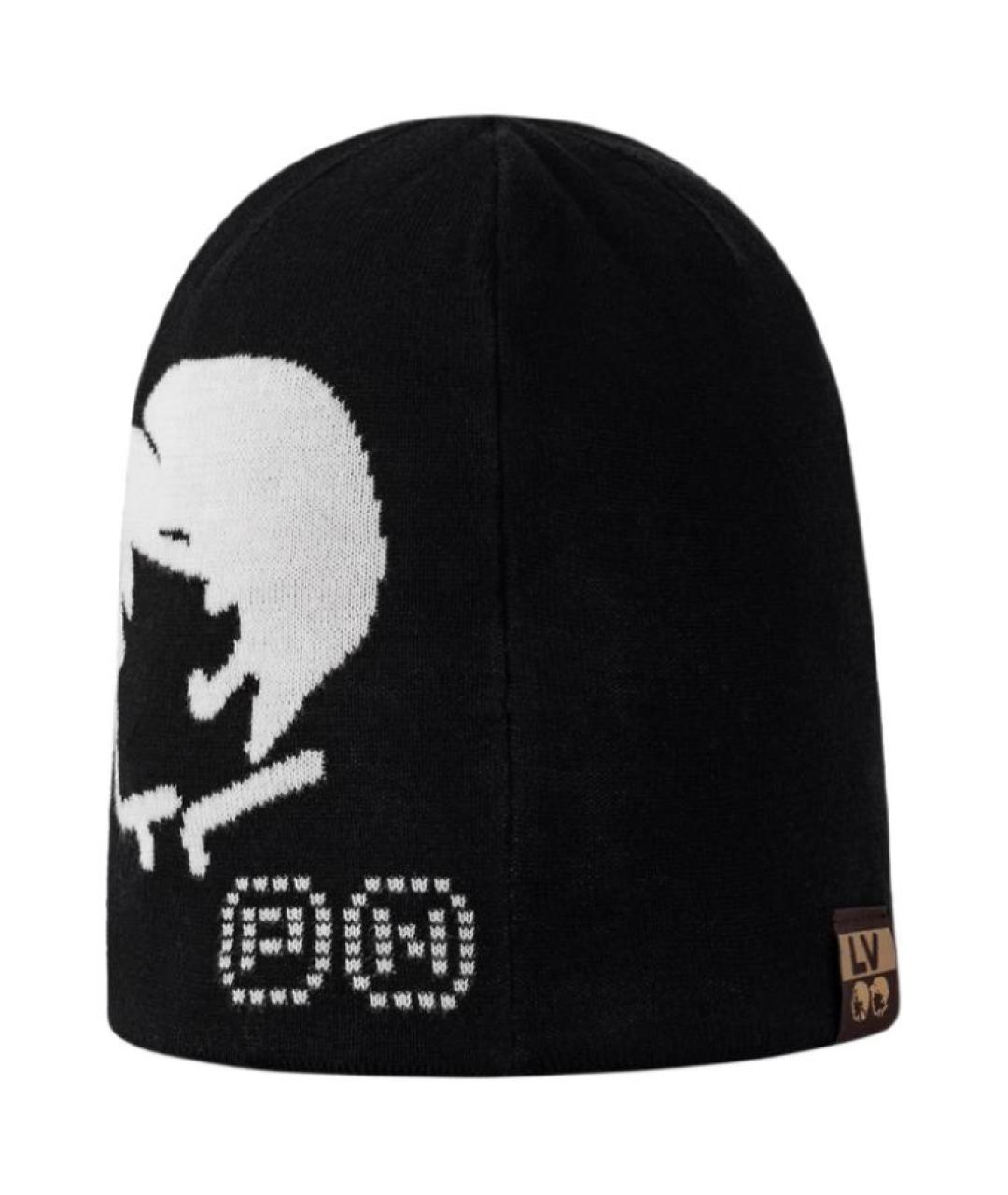 LOUIS VUITTON Черная шапка, фото 2