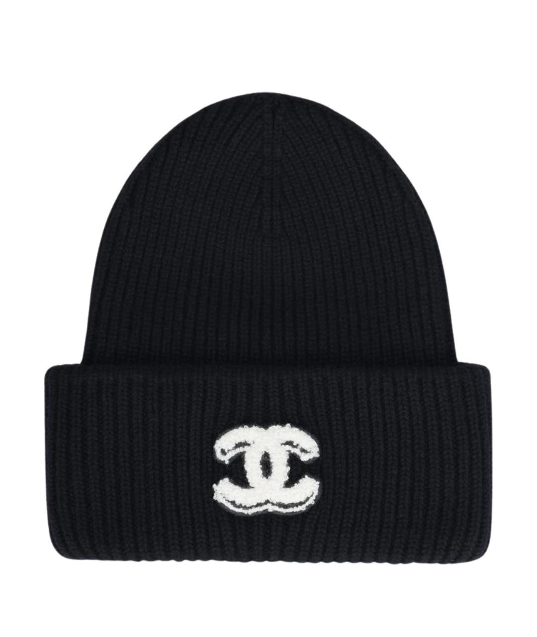 CHANEL Черная шапка, фото 1