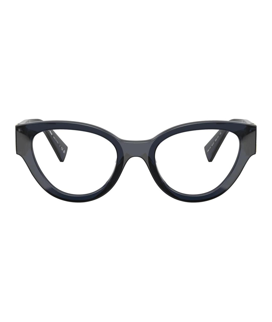 MIU MIU Темно-синие пластиковые солнцезащитные очки, фото 2