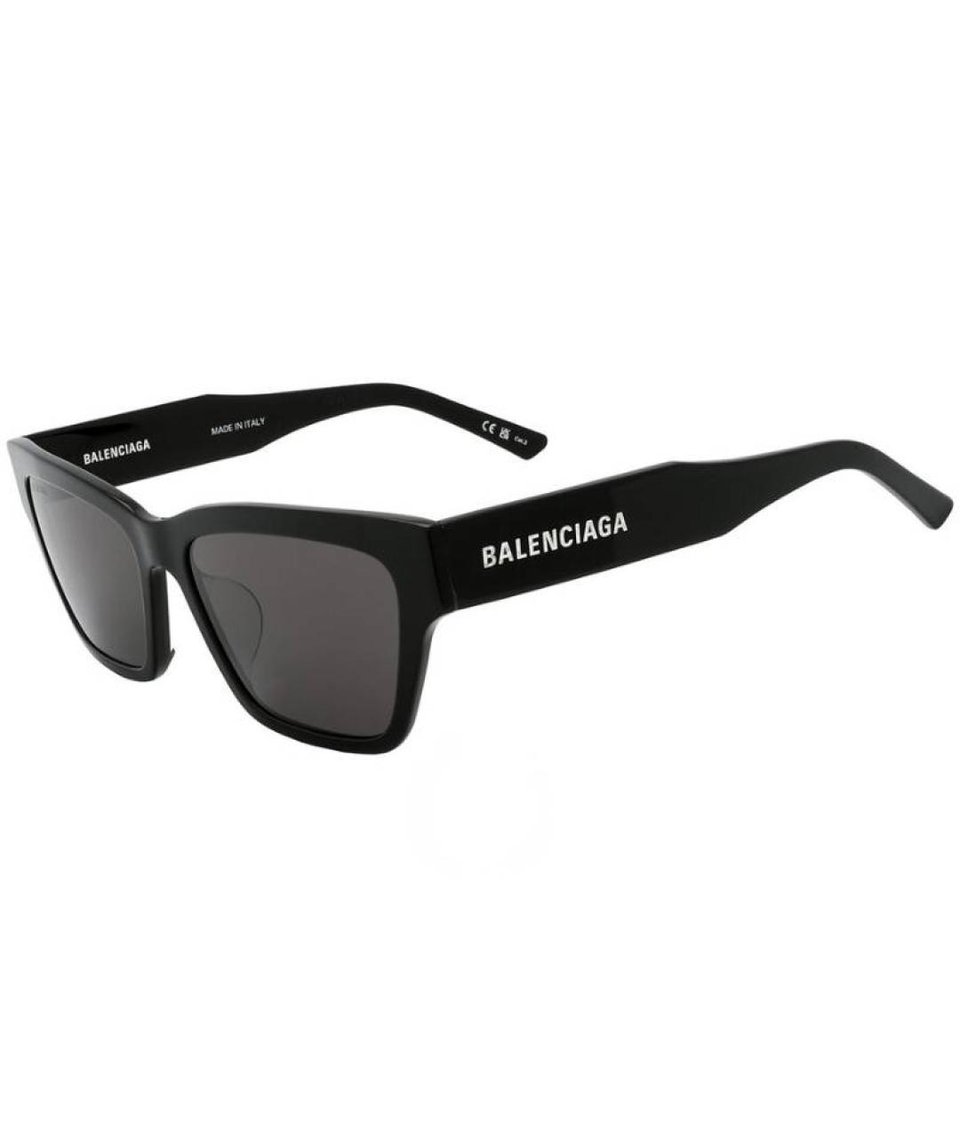 BALENCIAGA Черные пластиковые солнцезащитные очки, фото 3