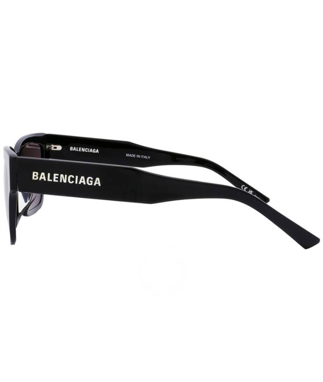 BALENCIAGA Черные пластиковые солнцезащитные очки, фото 4