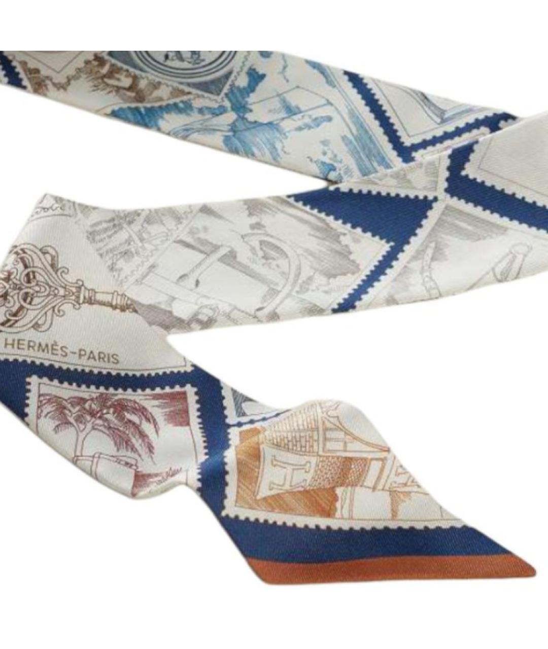 HERMES Мульти шелковый шарф, фото 2