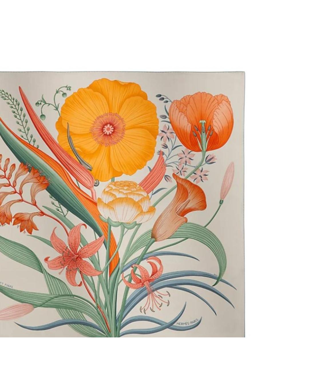 HERMES Мульти шелковый шарф, фото 2