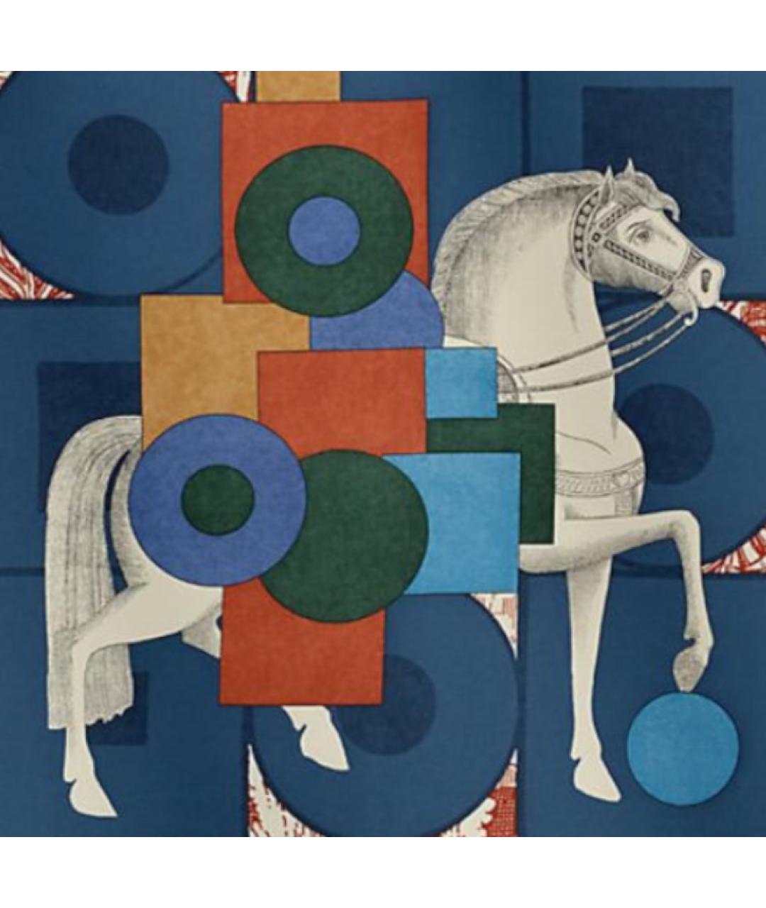 HERMES Мульти шелковый шарф, фото 2