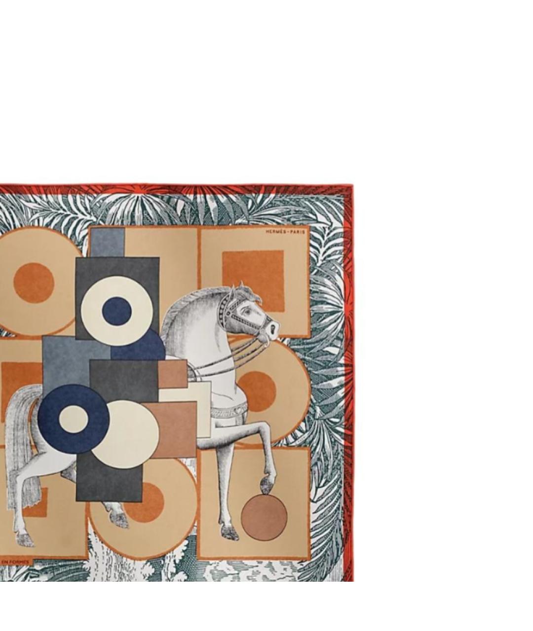 HERMES Мульти шелковый шарф, фото 2