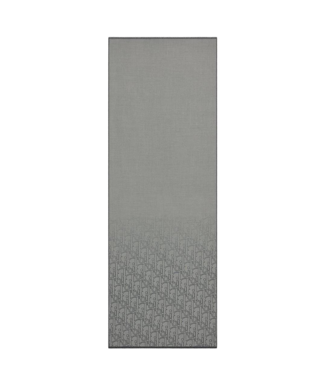 CHRISTIAN DIOR Синий шерстяной шарф, фото 3