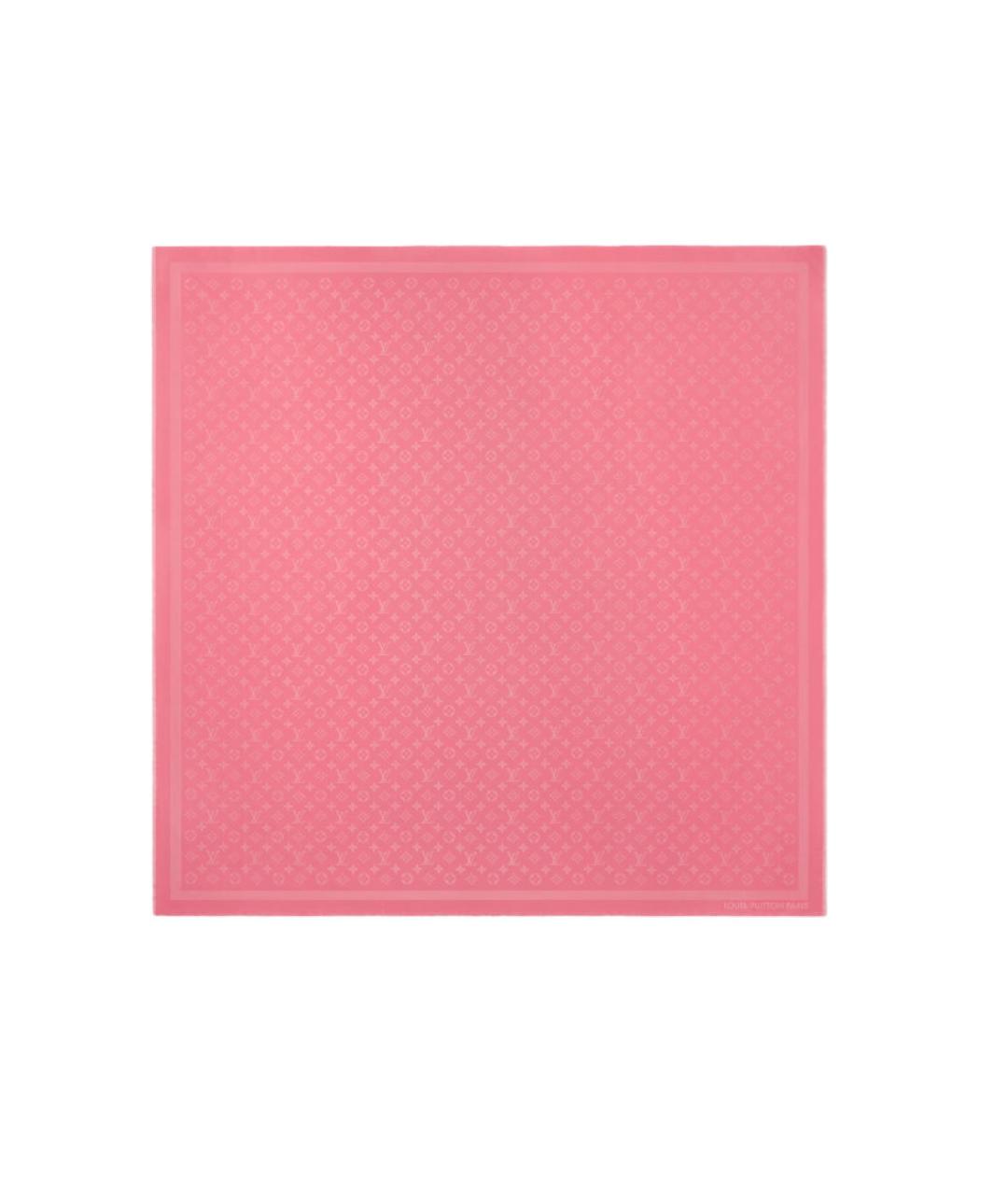 LOUIS VUITTON Розовый шарф, фото 4