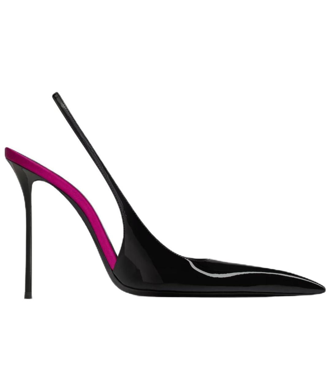 SAINT LAURENT Черные кожаные туфли, фото 1