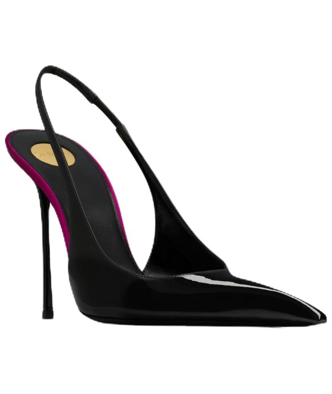 SAINT LAURENT Черные кожаные туфли, фото 3