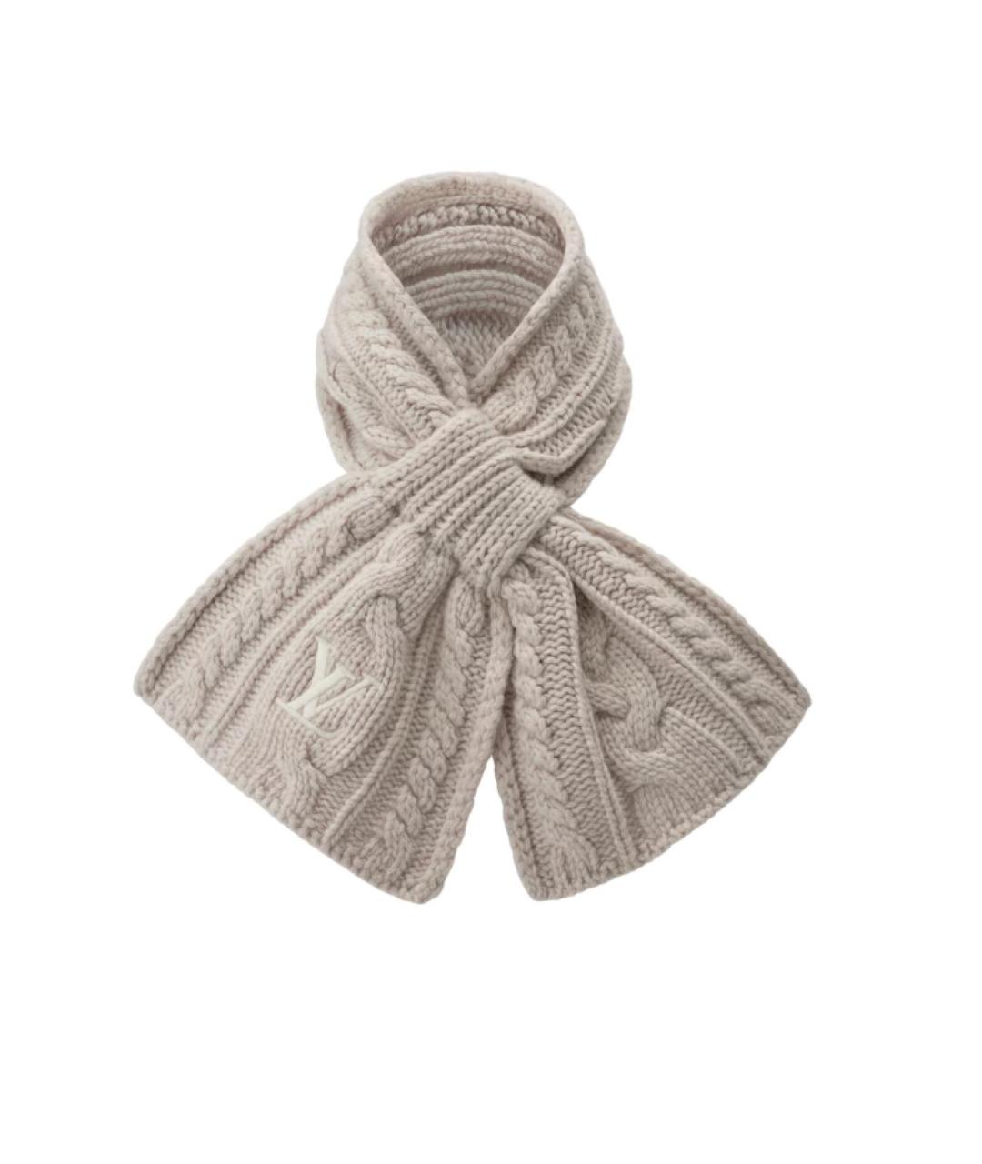 LOUIS VUITTON Бежевый шарф, фото 3