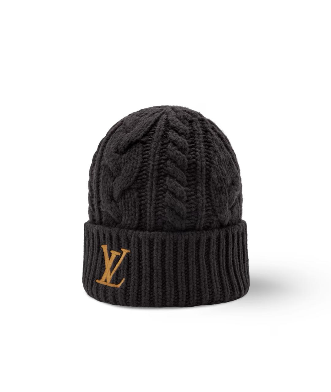 LOUIS VUITTON Коричневая шерстяная шапка, фото 2