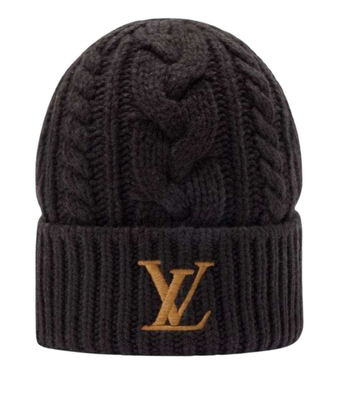 LOUIS VUITTON Коричневая шерстяная шапка, фото 1