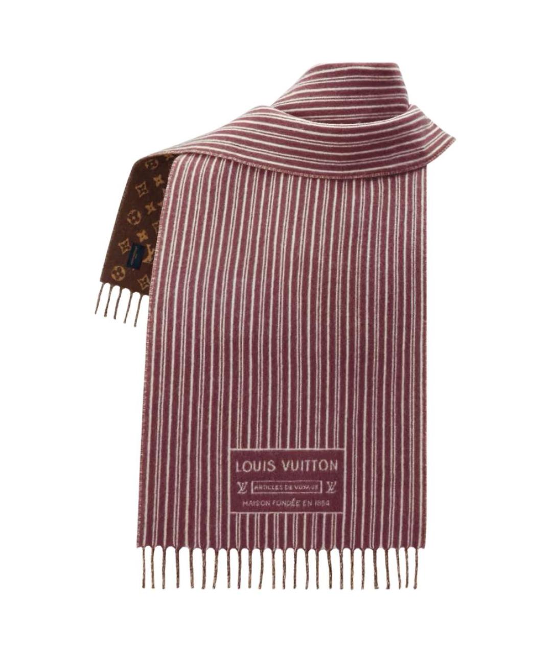 LOUIS VUITTON Красный шарф, фото 2