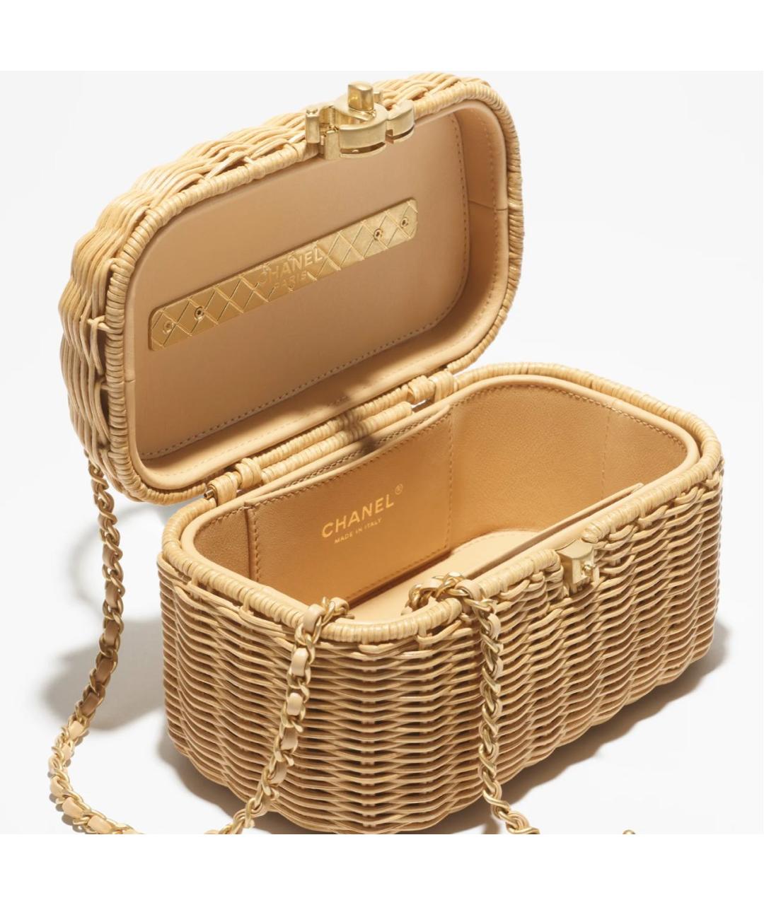 CHANEL Бежевая пелетеная сумка через плечо, фото 4