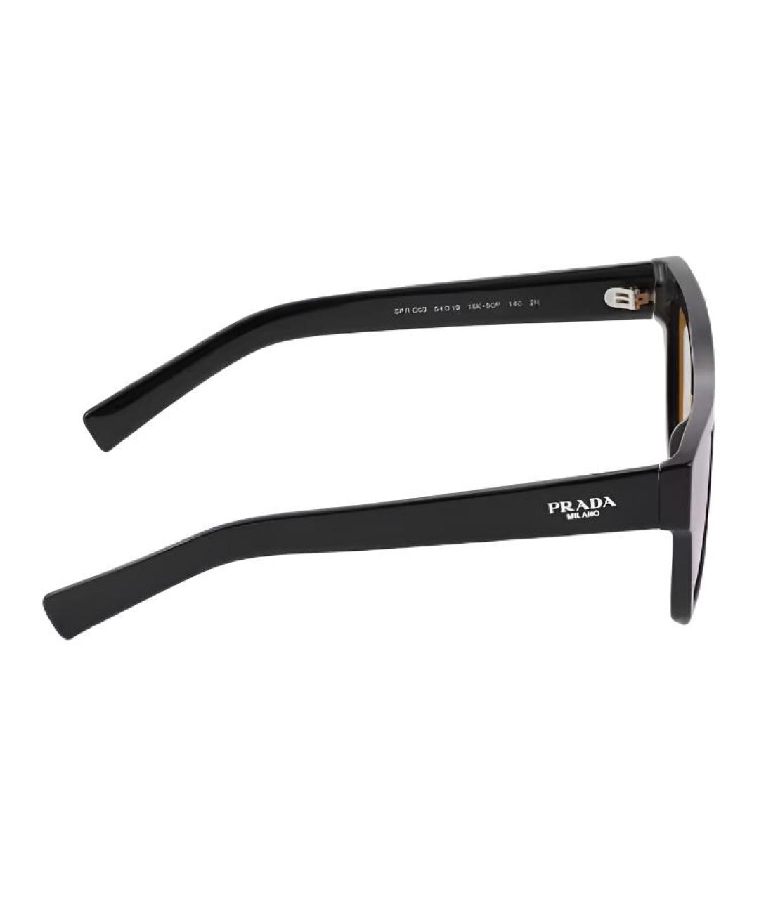 PRADA Черные пластиковые солнцезащитные очки, фото 3