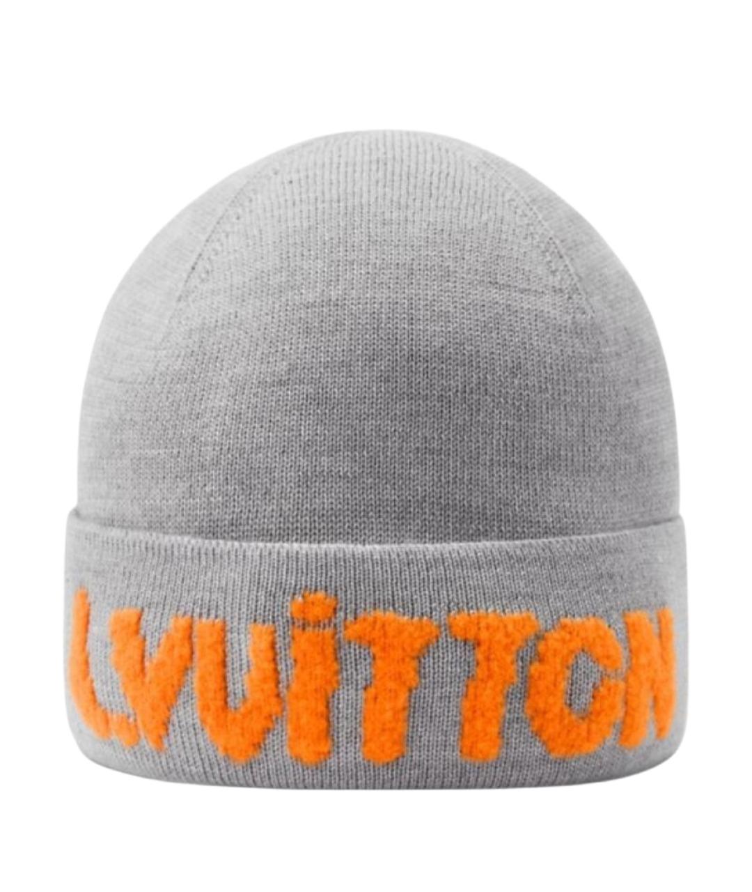 LOUIS VUITTON Серая шерстяная шапка, фото 1