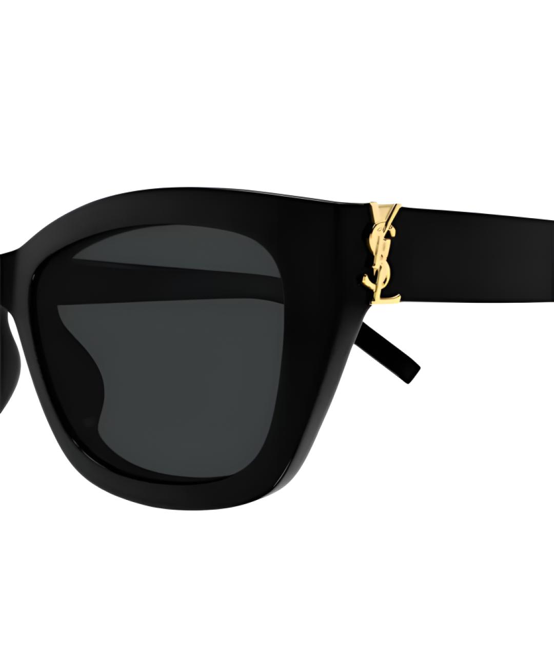 SAINT LAURENT Черные пластиковые солнцезащитные очки, фото 3