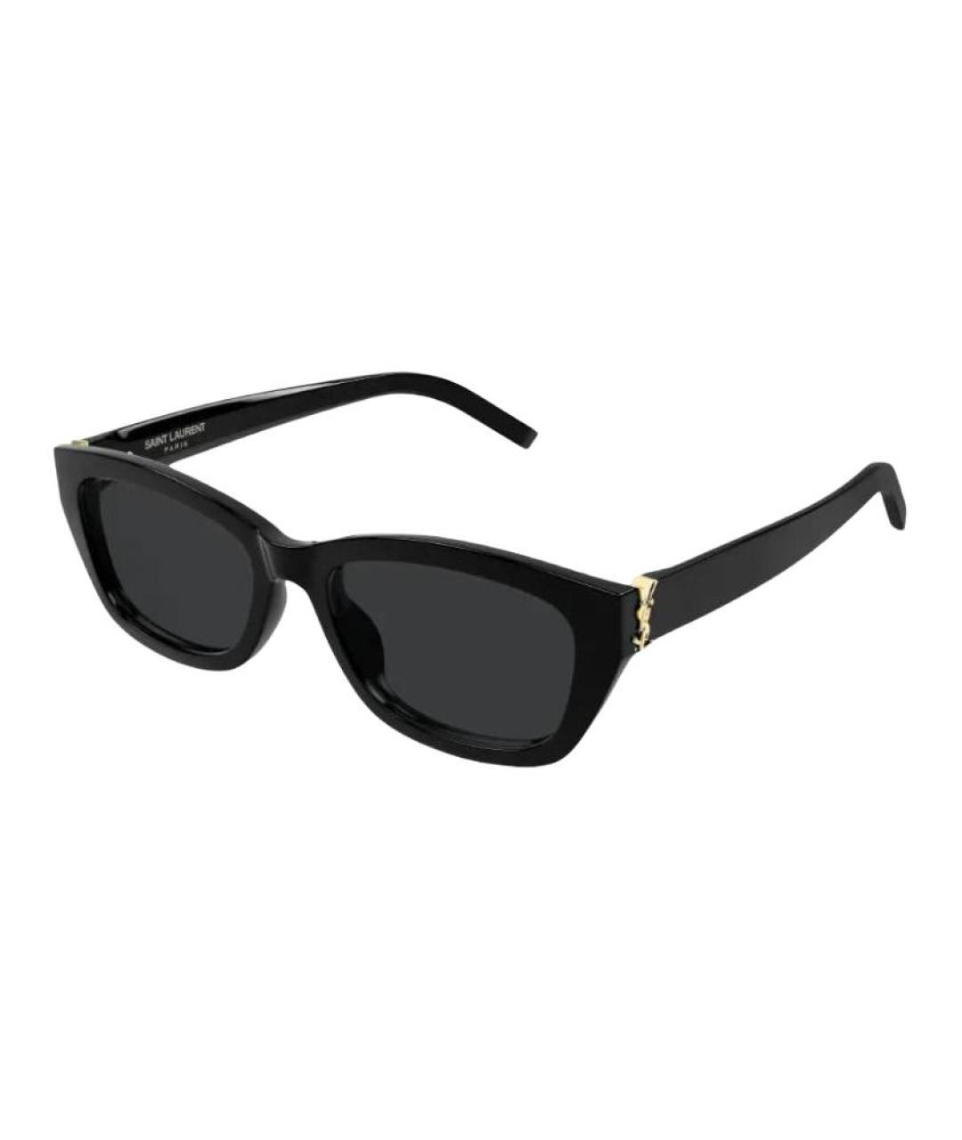SAINT LAURENT Черные пластиковые солнцезащитные очки, фото 1