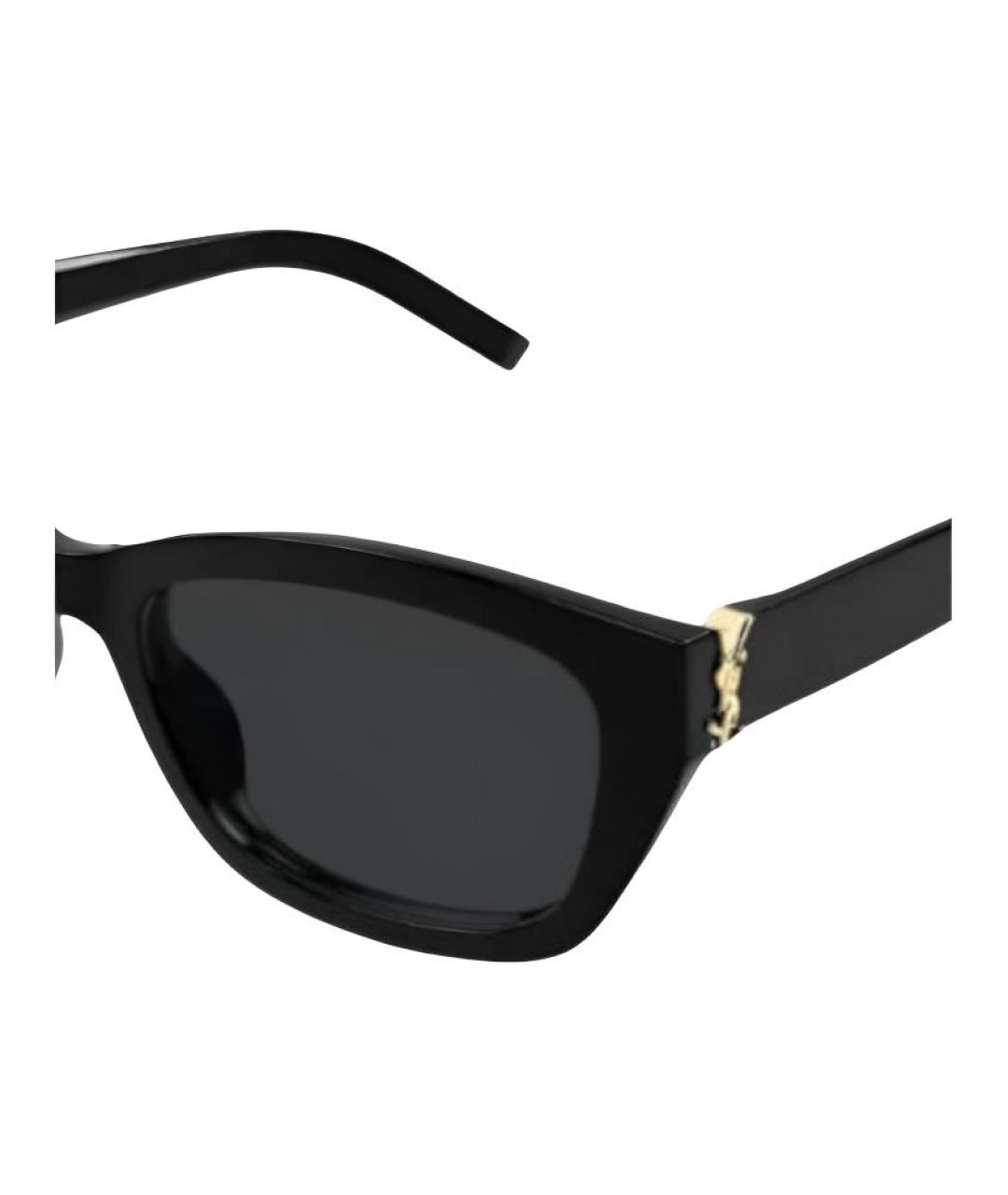SAINT LAURENT Черные пластиковые солнцезащитные очки, фото 4