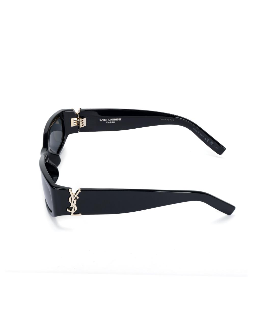 SAINT LAURENT Черные пластиковые солнцезащитные очки, фото 3