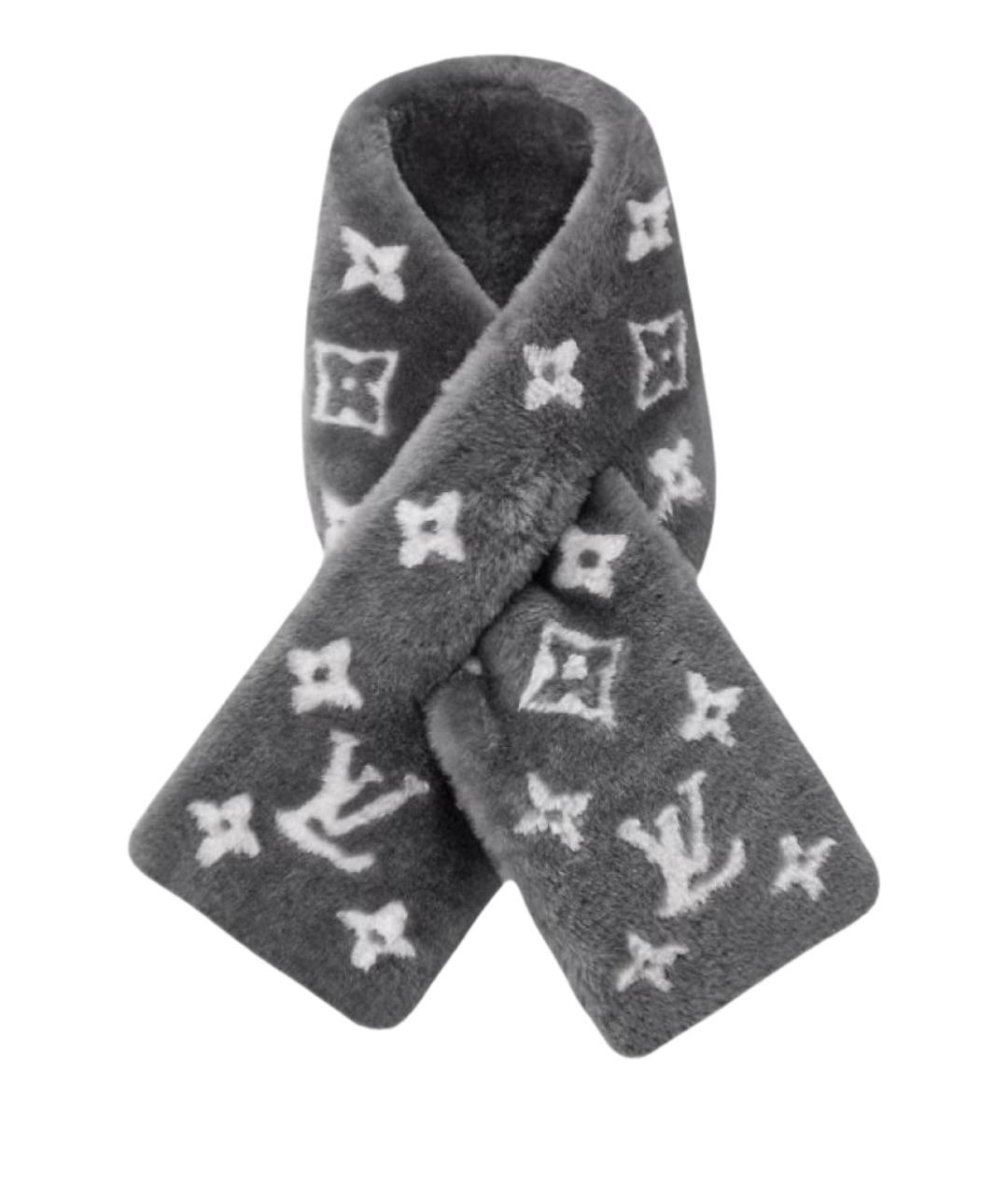 LOUIS VUITTON Серый шарф, фото 1