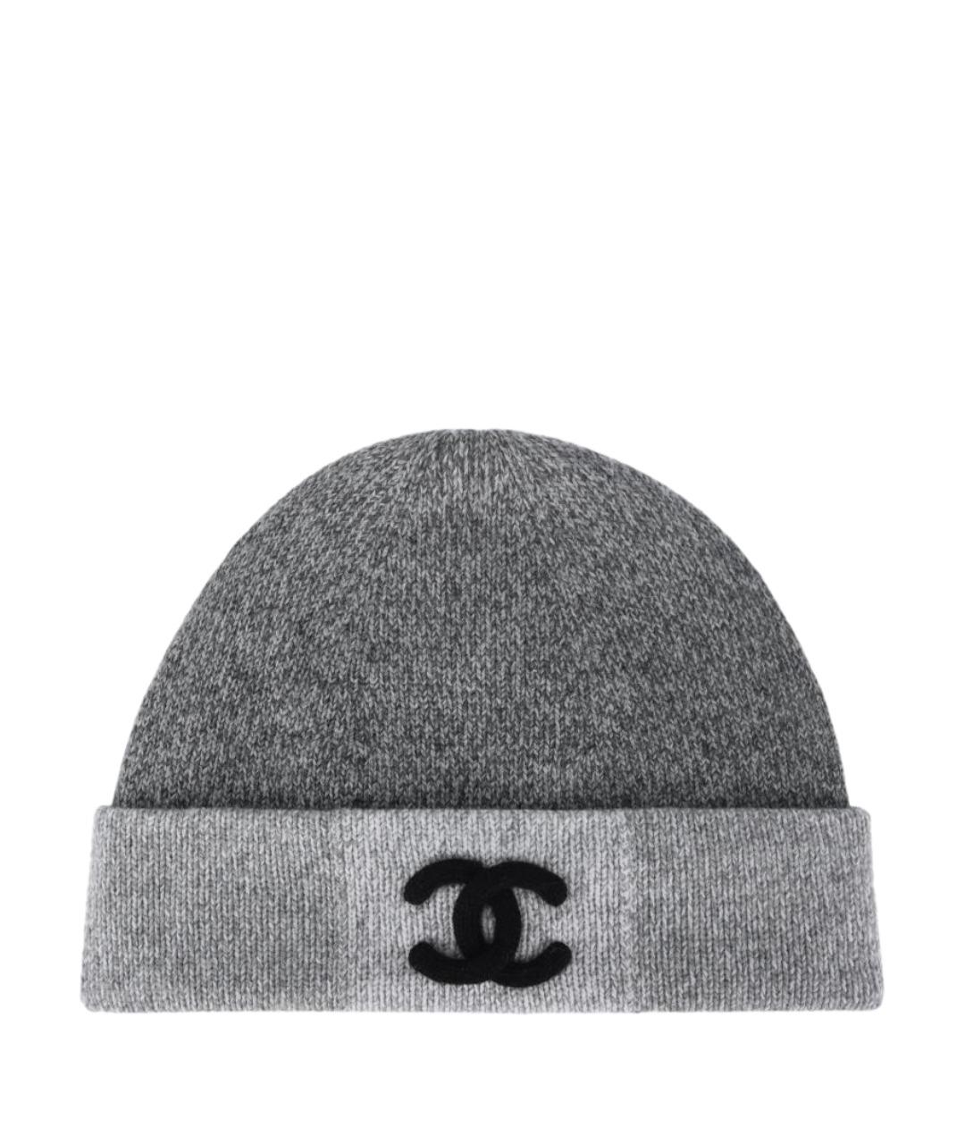 CHANEL Серая шапка, фото 1