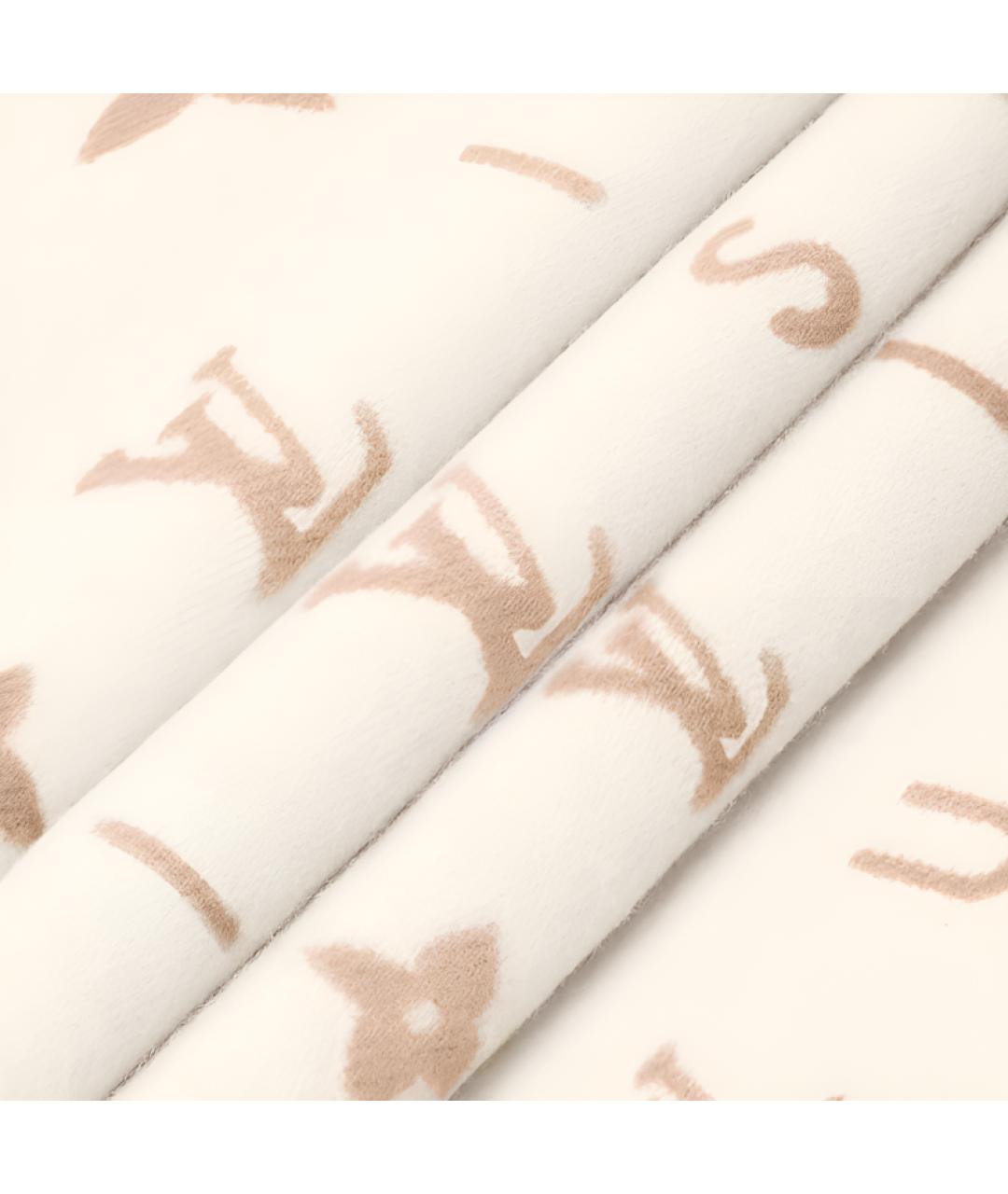 LOUIS VUITTON Бежевый кашемировый шарф, фото 3