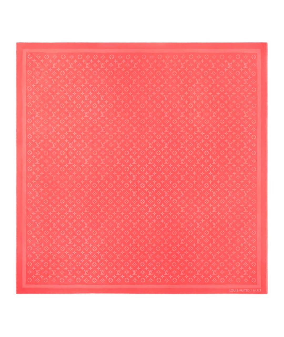 LOUIS VUITTON Розовый шерстяной шарф, фото 2