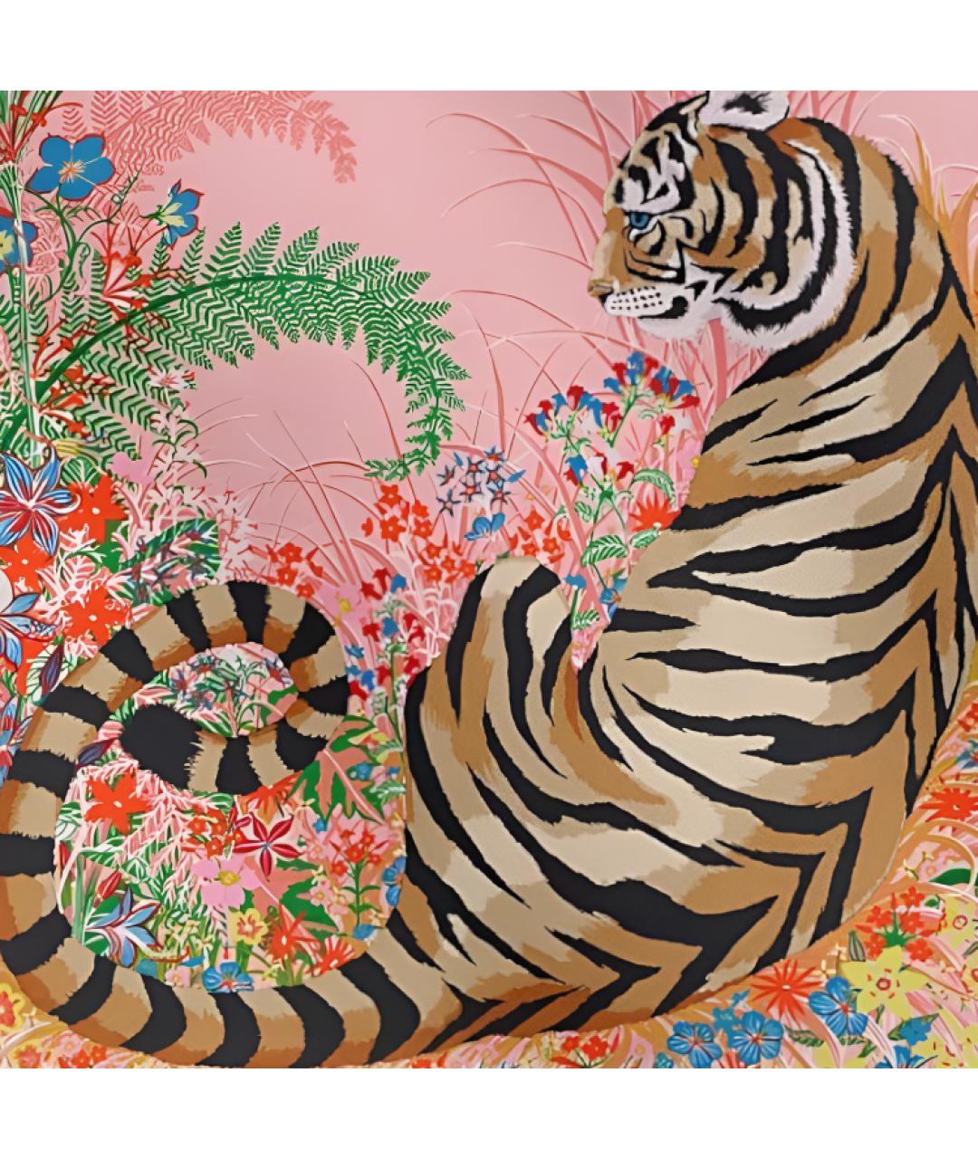 HERMES Розовый шелковый шарф, фото 2