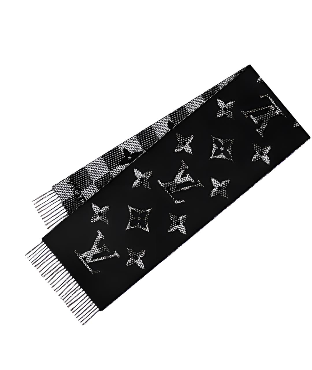 LOUIS VUITTON Черный шарф, фото 3