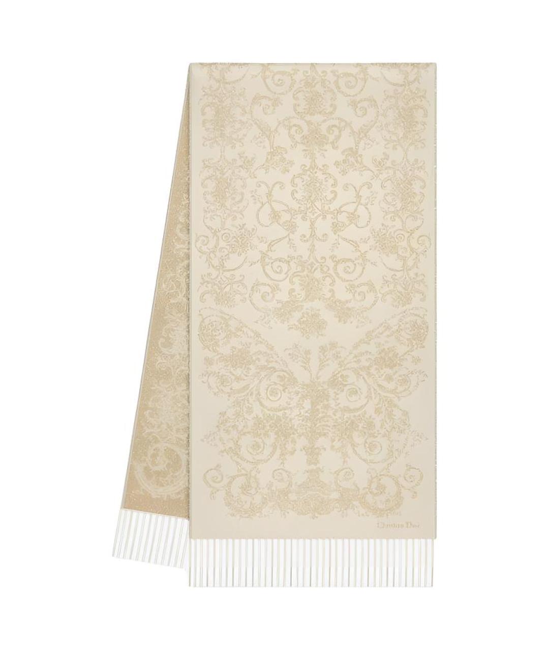CHRISTIAN DIOR Бежевый шарф, фото 1