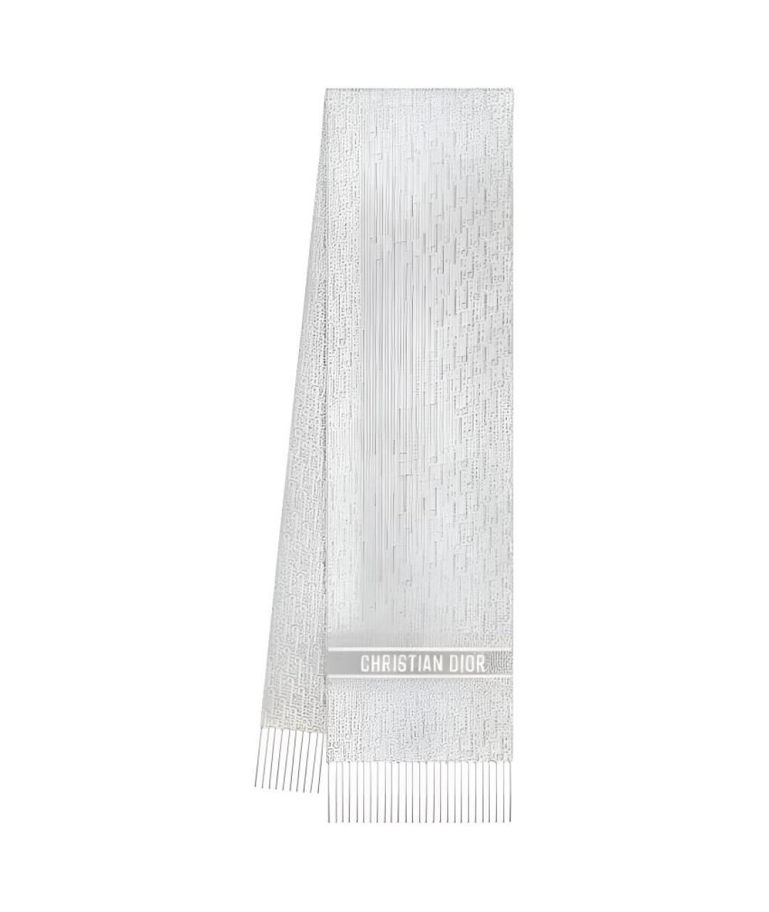 CHRISTIAN DIOR Серебрянный шарф, фото 2