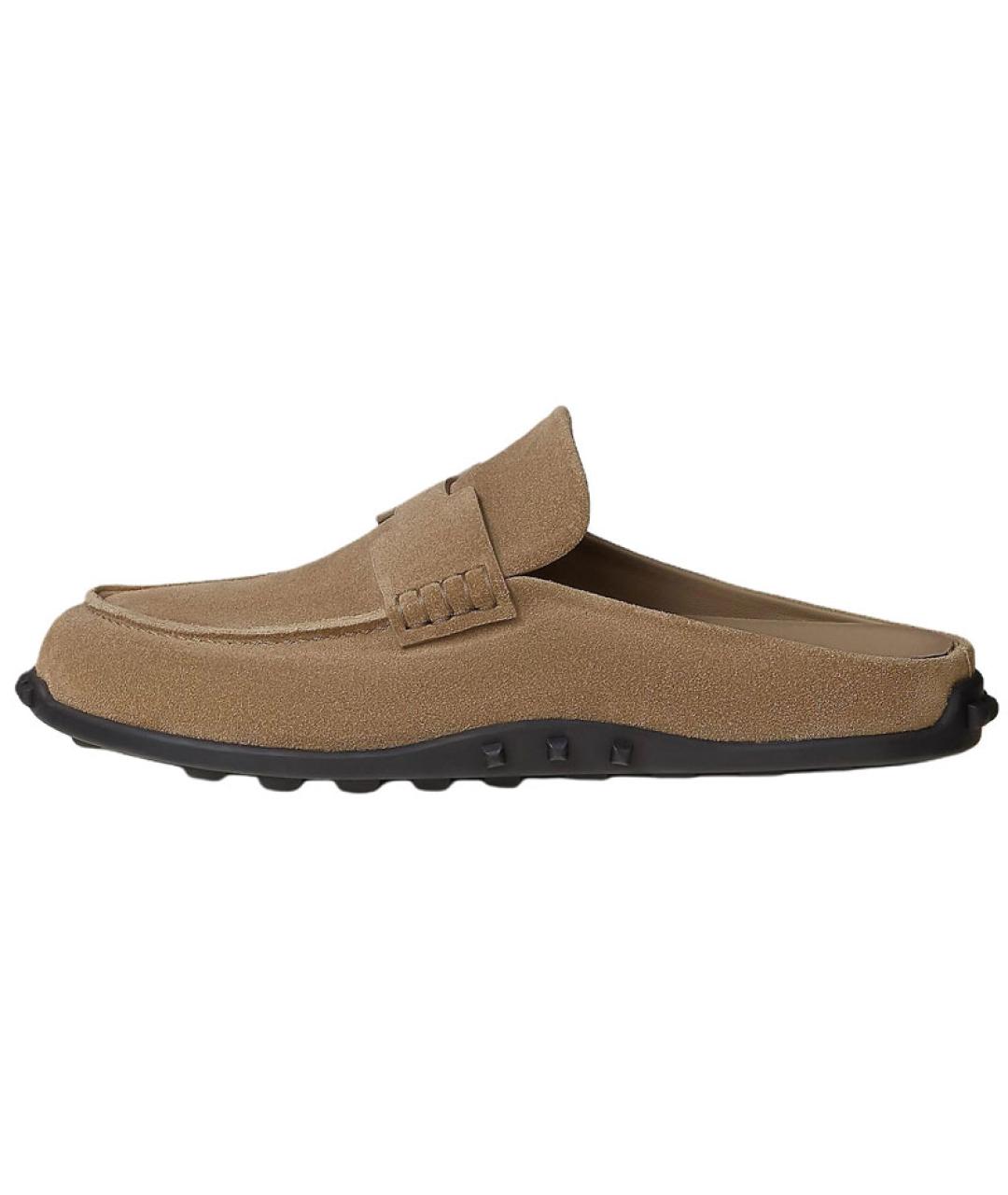 HERMES Коричневые замшевые лоферы, фото 2