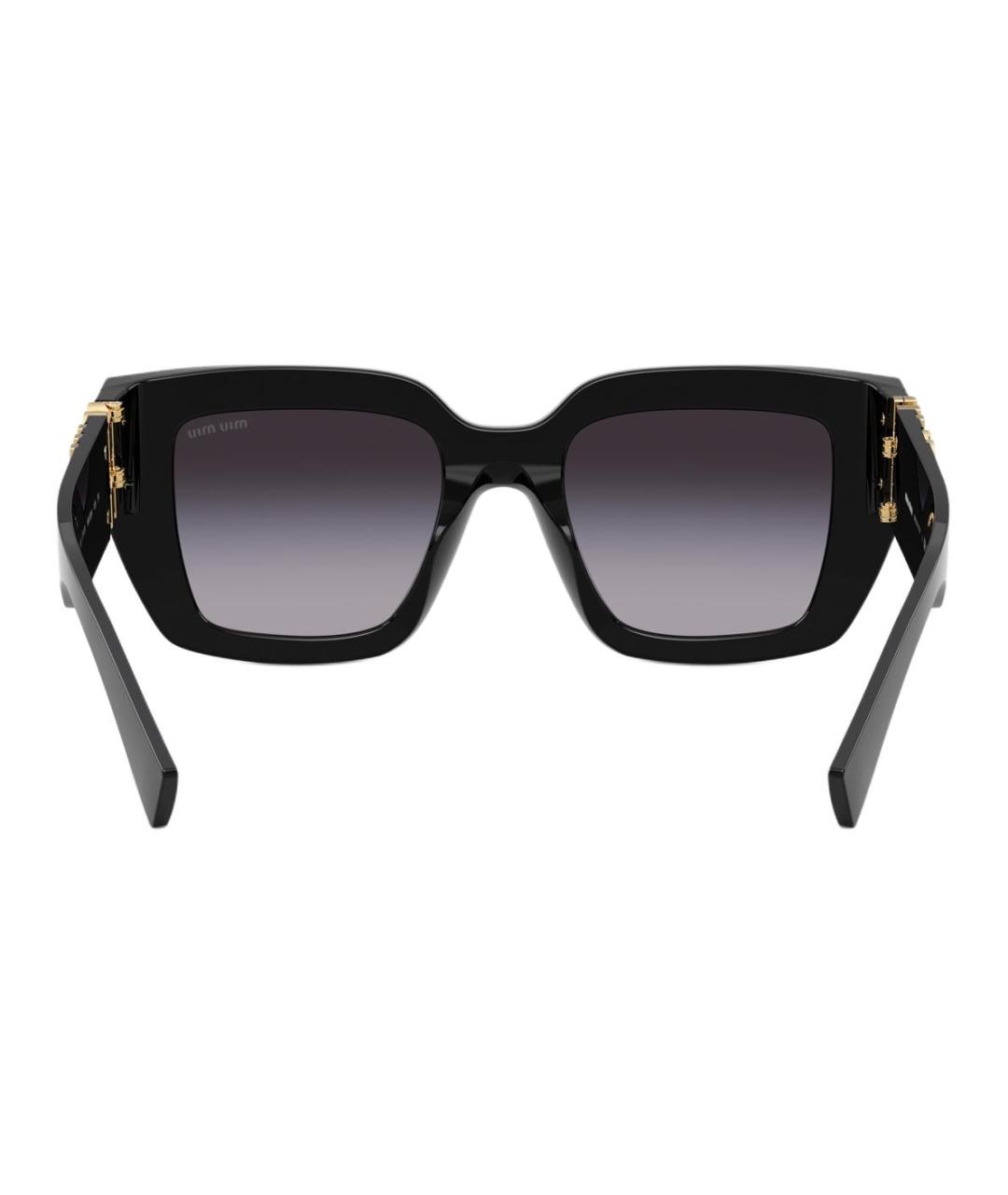 MIU MIU Черные пластиковые солнцезащитные очки, фото 4