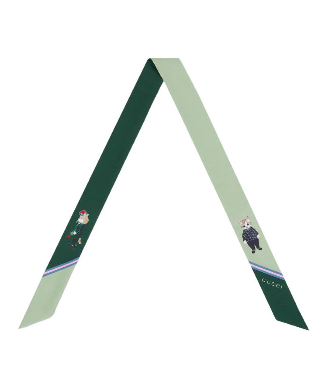 GUCCI Мульти шелковый шарф, фото 2