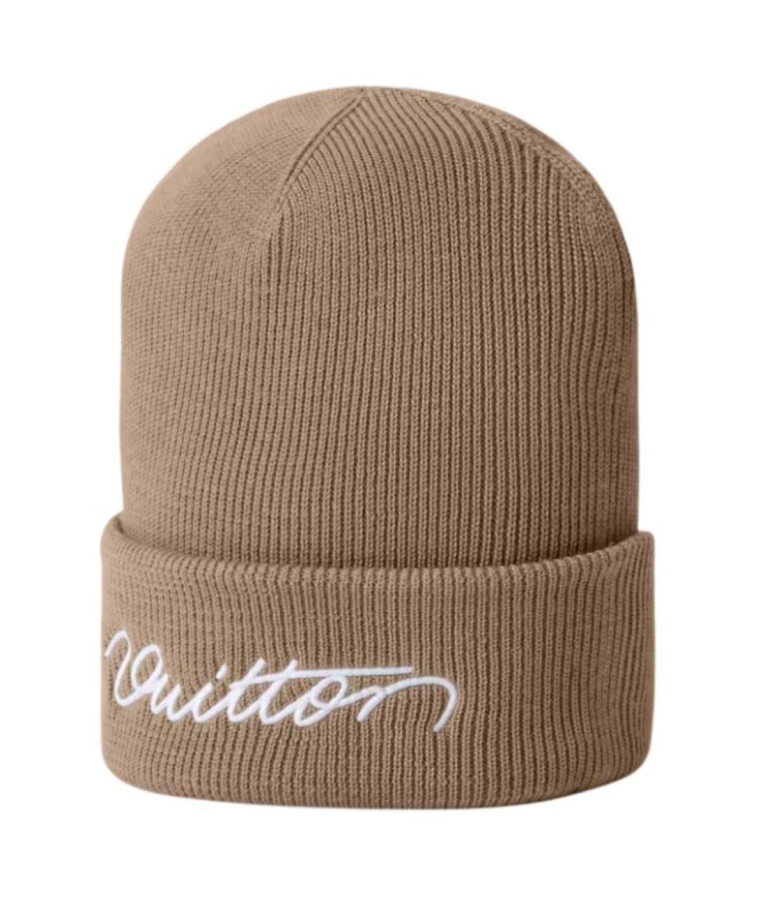 LOUIS VUITTON Коричневая шапка, фото 2