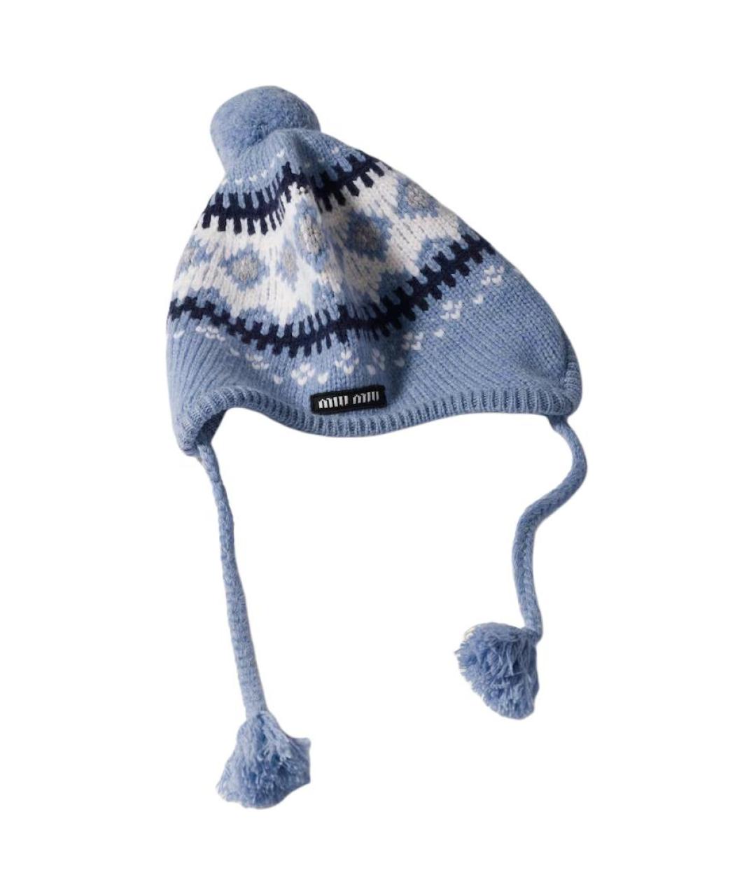 MIU MIU Синяя шапка, фото 2