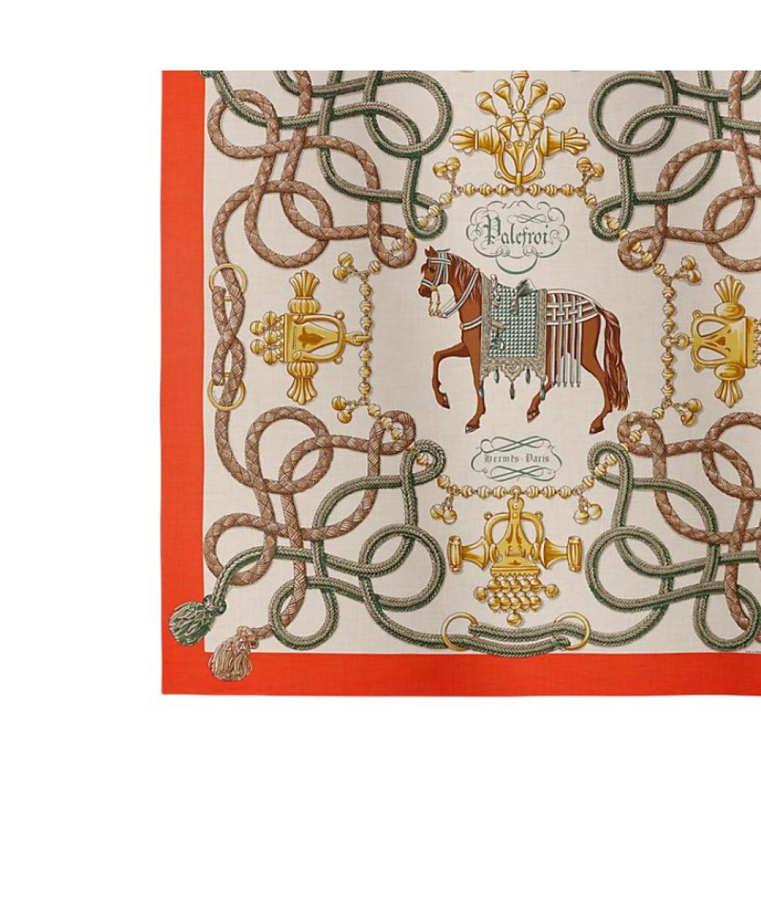HERMES Мульти кашемировый шарф, фото 2