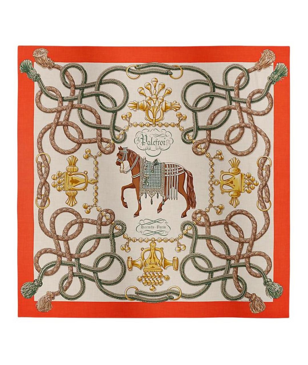 HERMES Мульти кашемировый шарф, фото 1
