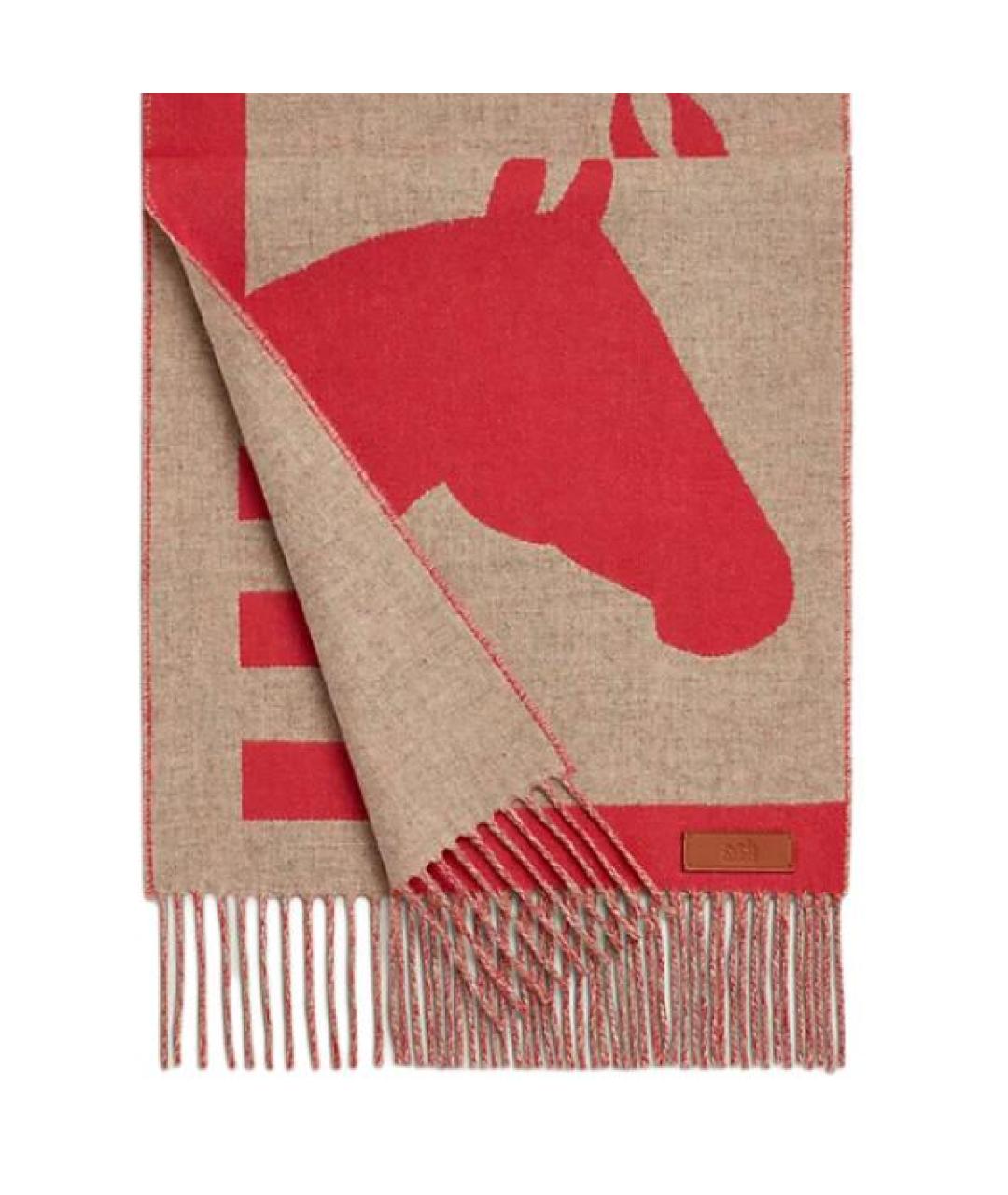 HERMES Мульти кашемировый шарф, фото 2