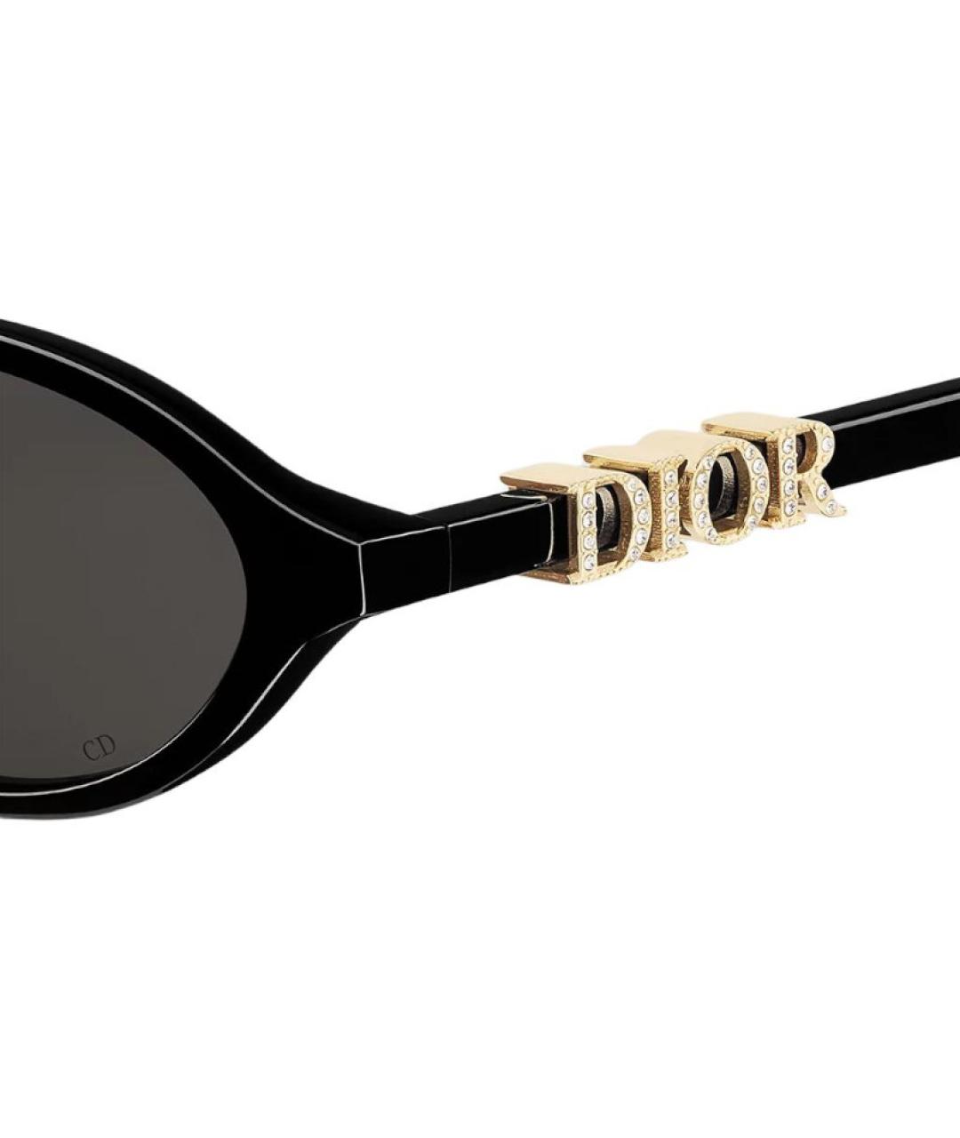 CHRISTIAN DIOR Черные пластиковые солнцезащитные очки, фото 4